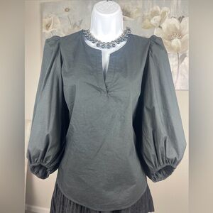 Banana Republic Blouse Color Black 3/4 Sleeves  Size XL NEW 100% Authentic.